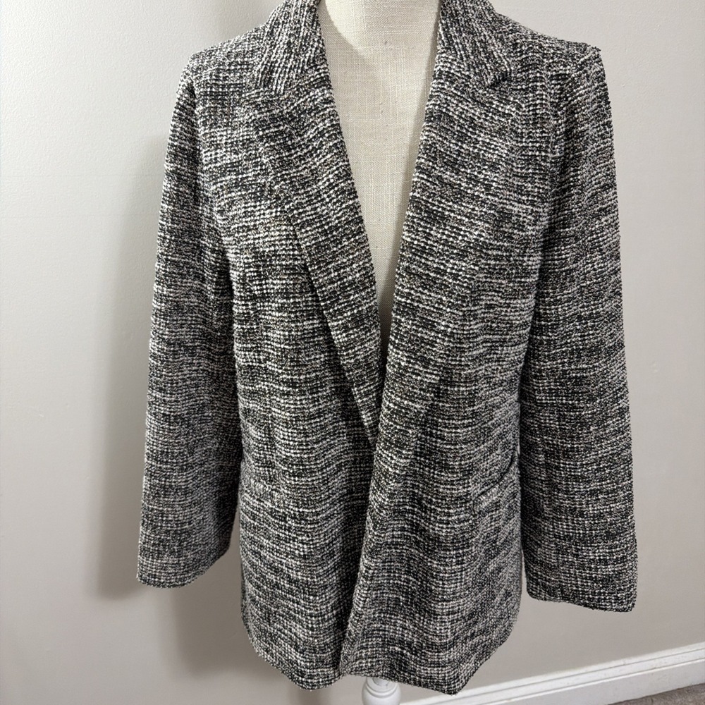 Skues Are‎ Blue Tweed Knit Blazer Size XL EUC